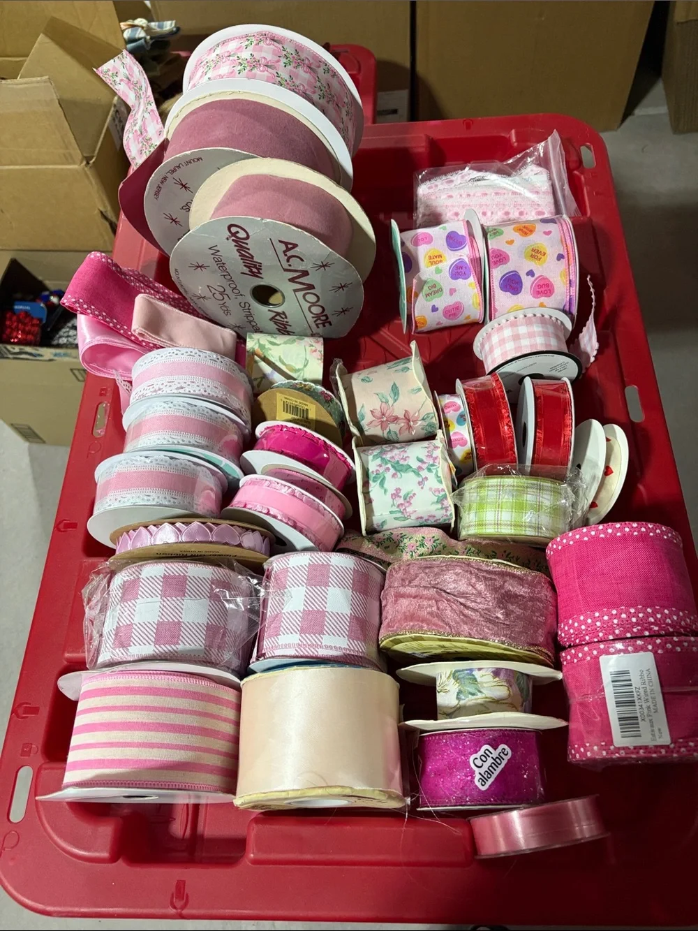 Assorted Shades of Pink Decorative Ribbons for Bow Making, Gifts and Crafts